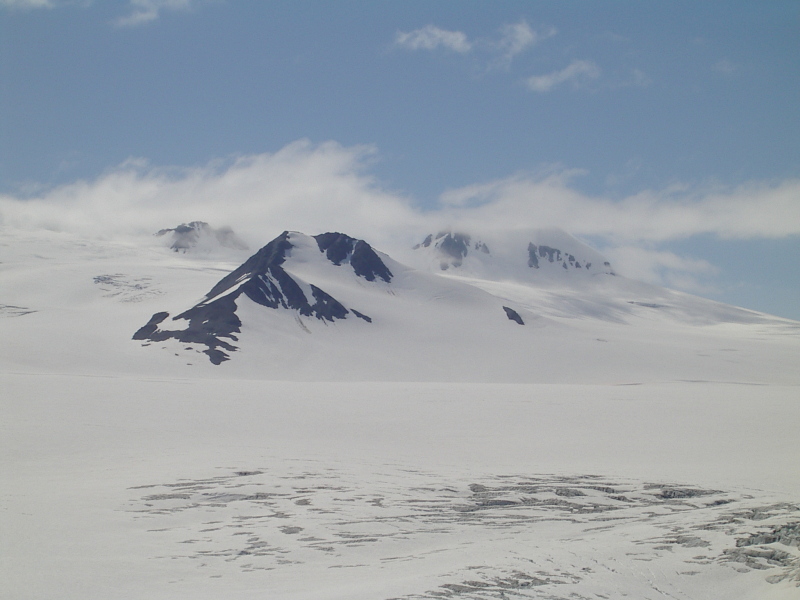 Closer distant mountains -- left.