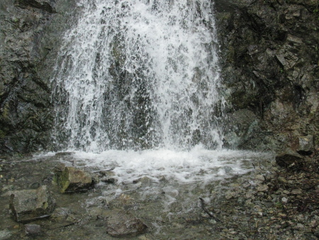 The foot of the waterfall.
