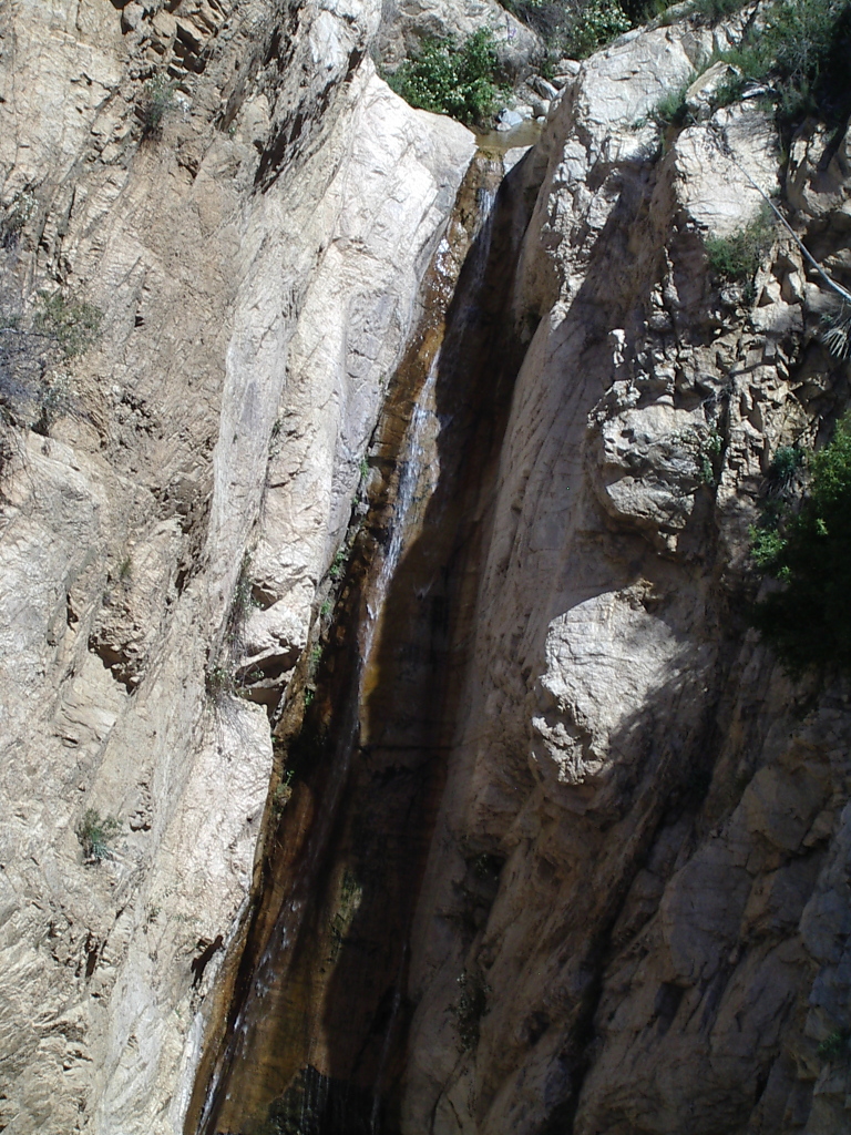 Top of the middle waterfall.