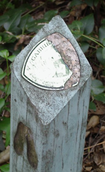 San Gabriel scenic trail marker.