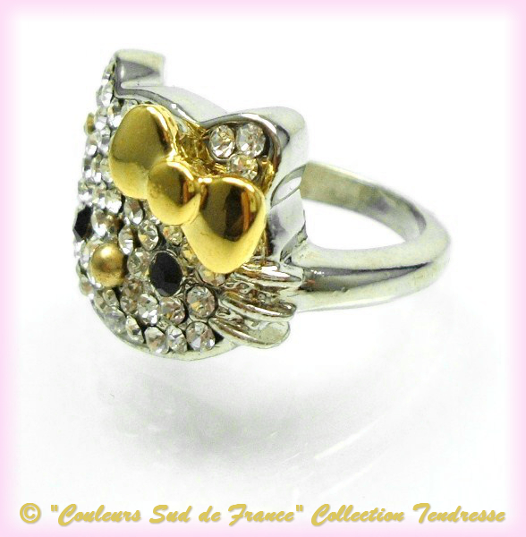 BIJOU ADOS FEMME BAGUE 49/50 HELLO KITTY CRISTAL P308