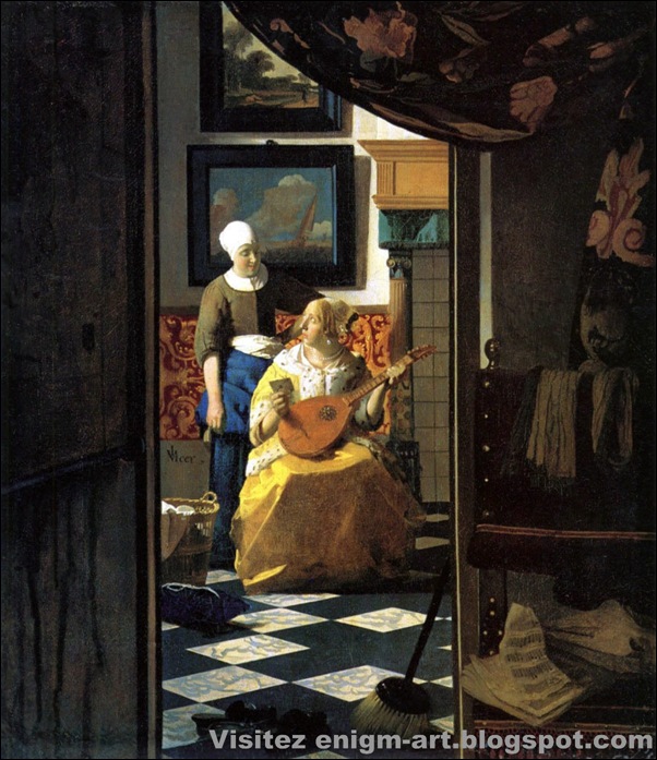 Vermeer, La lettre d'amour, 1667 