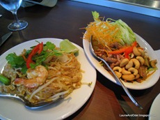Entrees: Pad Thai and Duck Salad