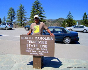 NC TN State Line in Great Smoky Mountains