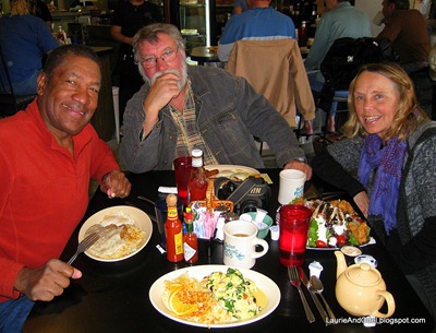 Odel, Al, and Kelly (of the Bayfield Bunch) at the Bisbee Breakfast Club