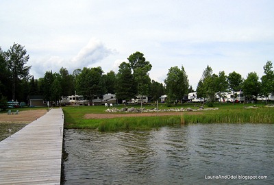 Looking back at the campground from the dock.