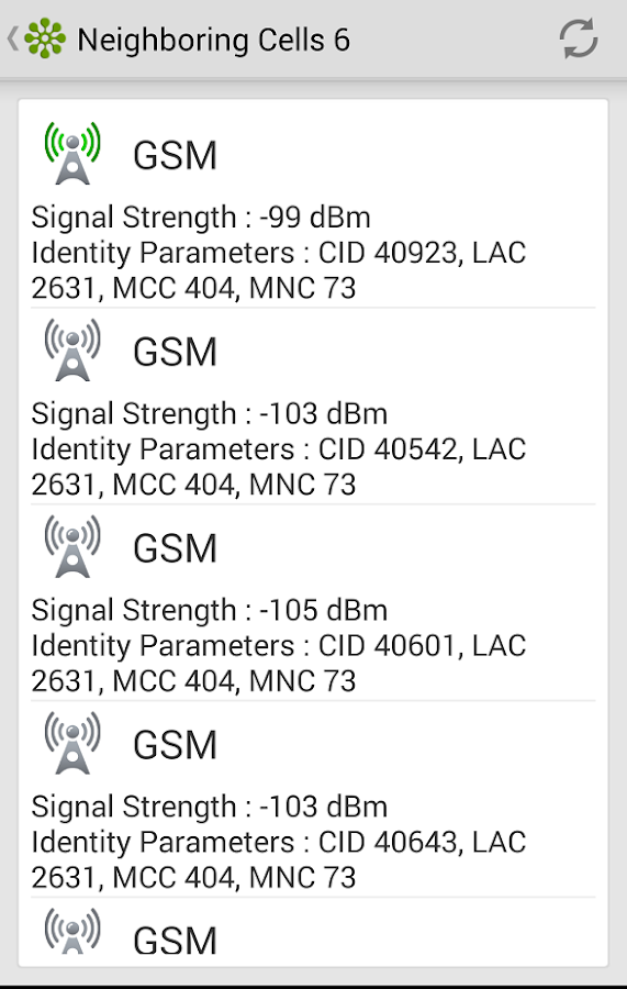 Network Signal Strength screenshot