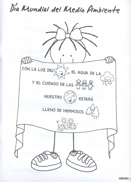 APRENDER Y COLOREAR DIA MUNDIAL DEL MEDIO AMBIENTE
