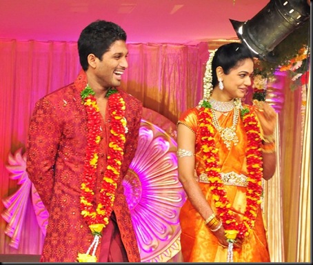 Allu Arjun Sneha Reddy wedding reception pictures1