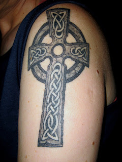 Traditional celtic arm tattoo, photos and image