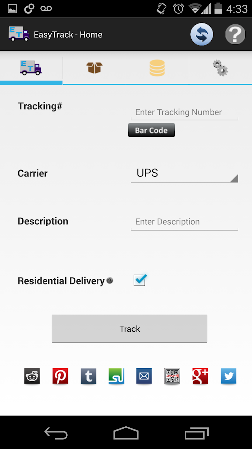 Resultado de imagen de EasyTrack Package Tracking App