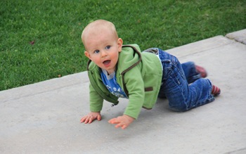 ryan crawling looking for eggs (1 of 1)