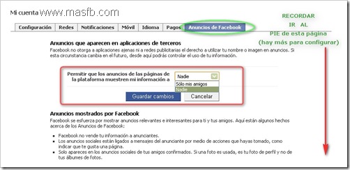 Configurar Privacidad para Anuncios Facebook