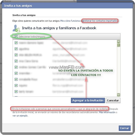 Invitar a amigos a Facebook Invitar a amigos a Facebook