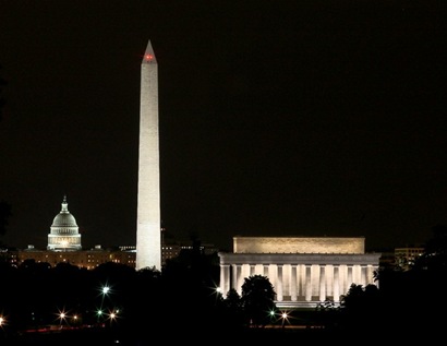 Lincoln - Washington - Capitol from Iwo Jima
