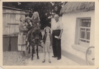 My Mother, me, Jean (both on the ginnet) Maureen and Uncle Tom.  Approx 1956