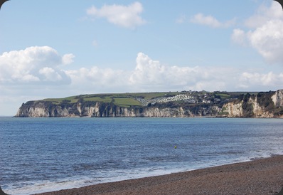 Looking over to Beer Head from Seaton beach.