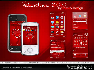 Tema Nokia 2010 para San Valentin | celulares móviles