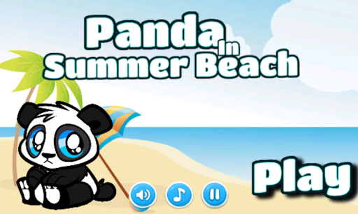 Panda In Summer Beach