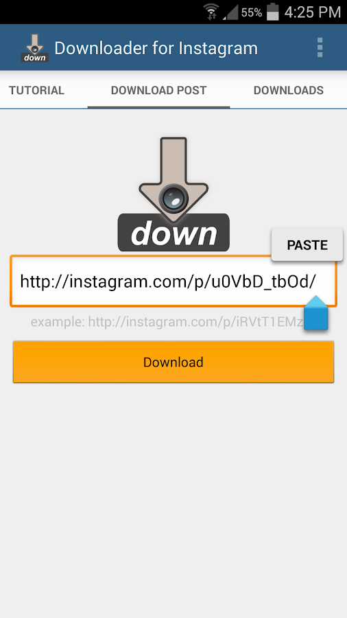 download from instagram app