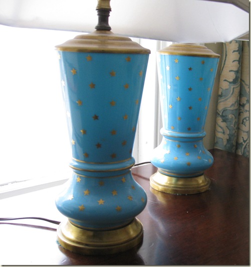 Grandma's opaline lamps