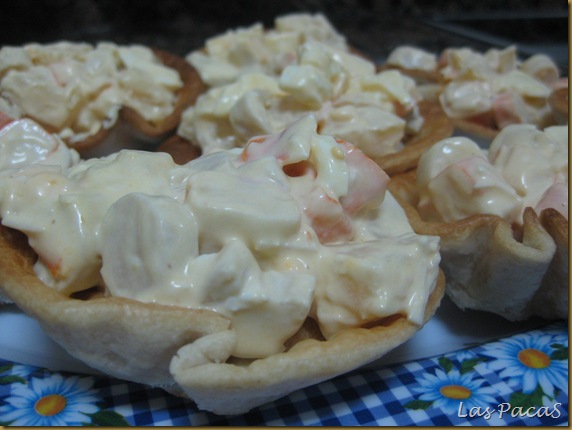 tartaletas de ensalada de palmitos