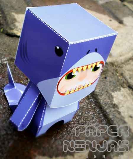 Shark Ninja Paper Toy