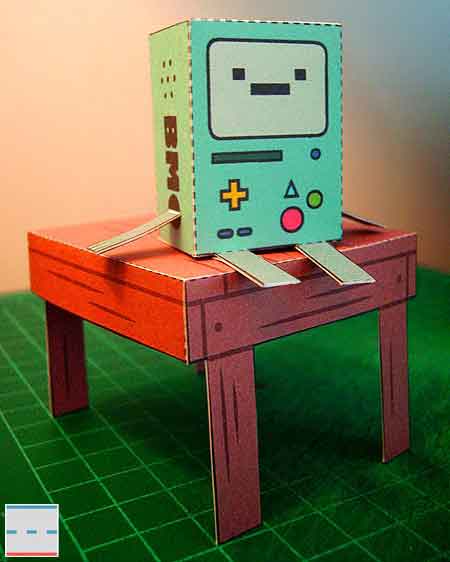 Adventure Time Beemo Papercraft