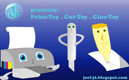 Prin Cut Glue Paper Toys