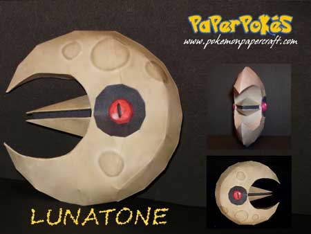 Pokemon Lunatone Papercraft