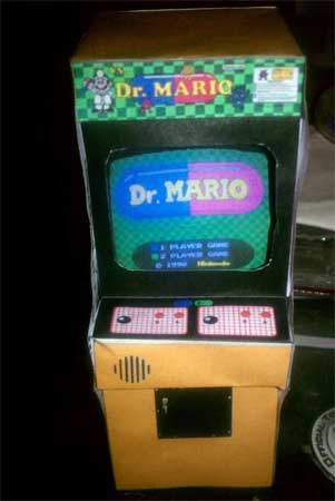 Dr. Mario Arcade Cabinet Papercraft