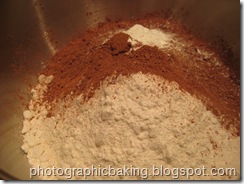 Chocolate cake dry ingredients
