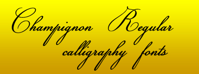champignon regular calligraphy Fonts