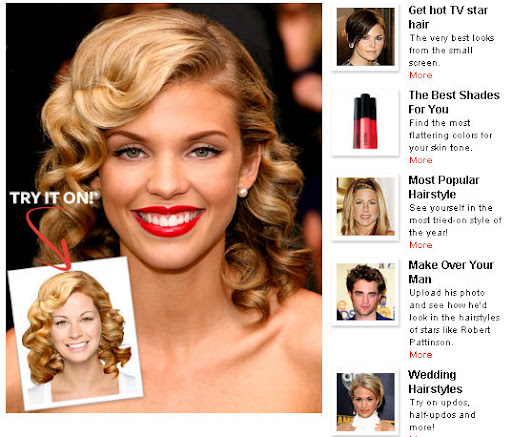 Online Hollywood Hair Virtual Makeover. With this Hollywood virtual hair 