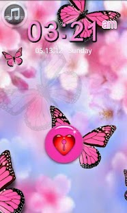 Pink Butterfly Theme 4GOLOCKER