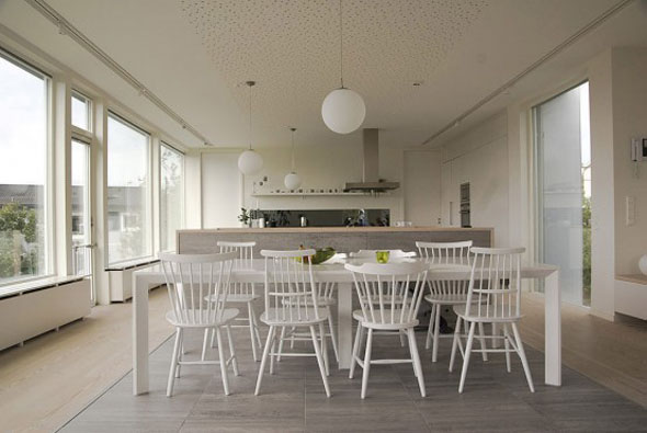 minimalist white dining room interior design ideas