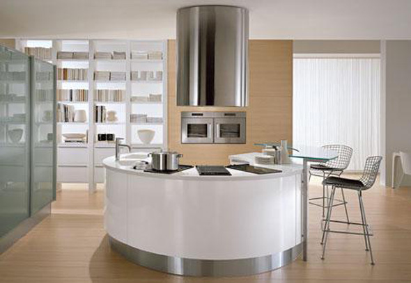 rounded kitchen set furniture design inspiration