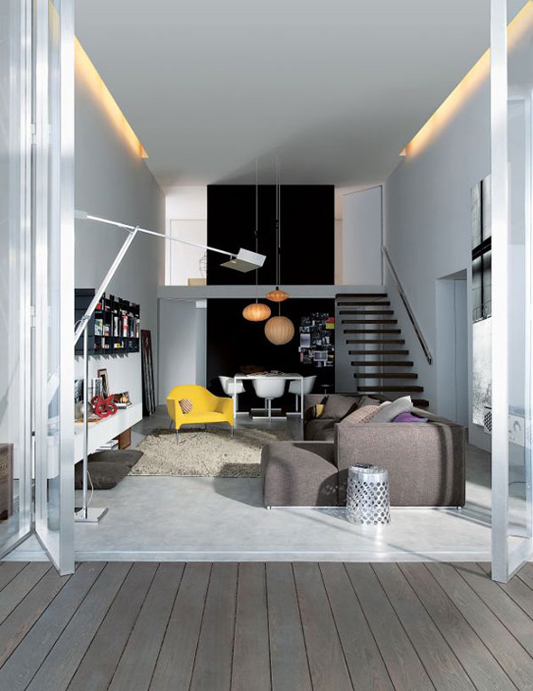 elegant interior layout in small space design