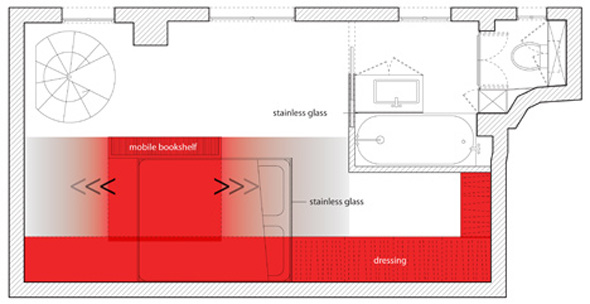 elegant red nest modular concept design ideas