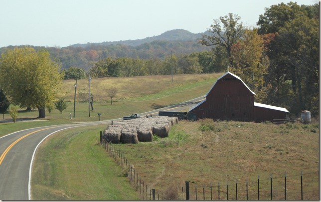 Barn and hay