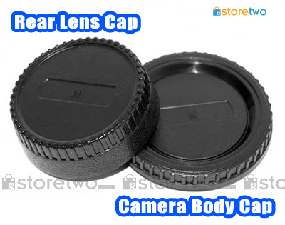 Rear Lens + Camera Body Caps for Nikon Camera