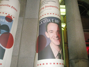 Poster as described above wrapped around a pillar outside Dublin's Odeon bar