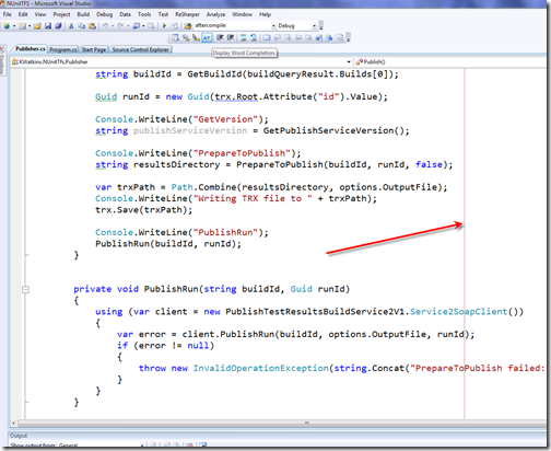 Visual Studio Tip: Guide Lines for Line Wrapping