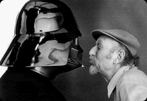 Cool Star Wars behing the scenes vader and the director