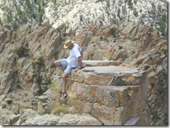 Dick rock climbing