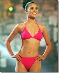 Miss India Lara Dutta, 21, models swimwear during the Miss Universe 2000 pageant in Nicosia