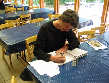 George serving as clerk for the 2010 Quaker Youth Pilgrimage