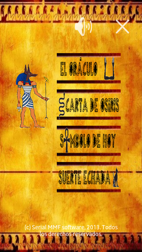 Android application Tarot egipcio de Fortuna Pro screenshort