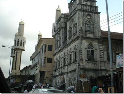 Mosque in downtown Lagos