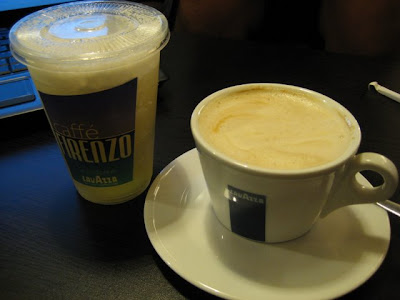 Cold and hot drinks at Caffe Firenzo